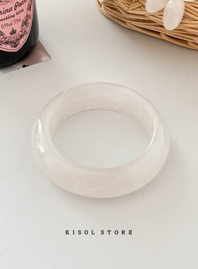 KISOL时尚百搭白色系树脂手镯女~