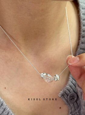 KISOL通勤百搭不规则水晶锁骨链~