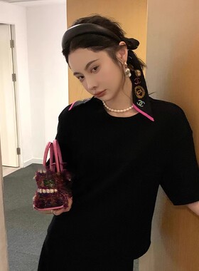 MONA同款白色发箍女高级百搭宽边增高颅顶pu皮质头箍压发发卡头饰