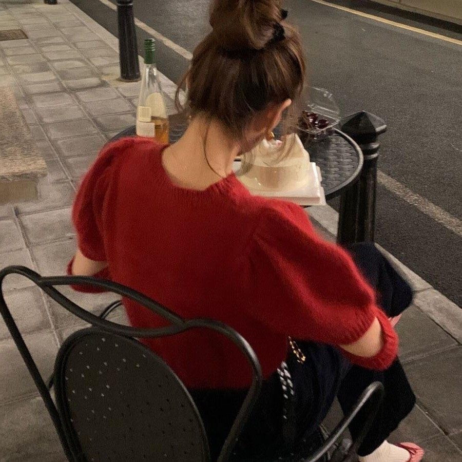 新款秋季可拆卸袖套毛衣女圆领短袖慵懒风泡泡袖上衣针织衫女,淘宝优惠券,粉丝福利购,淘宝优惠卷