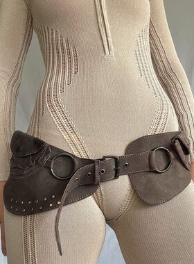 Sexy slim fit irregular waist belt 性感修身不规则收腰皮带女