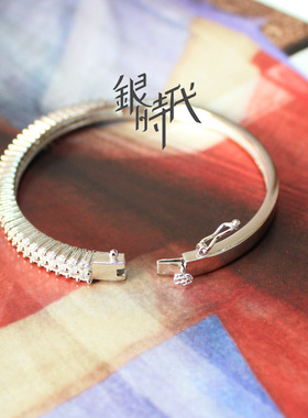 银时代双排钻百搭可开口手环包邮
