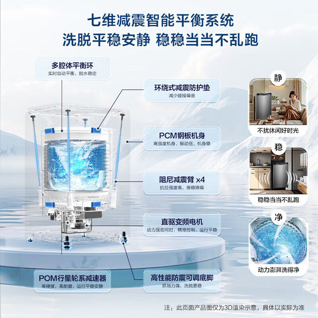 Haier 12kg direct drive variable frequency glass top fully automatic household pulsator washing machine