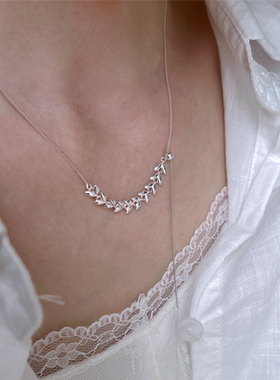 帕姆卡莱925纯银麦穗锁骨链