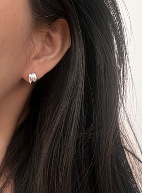 925纯银耳环小众设计感