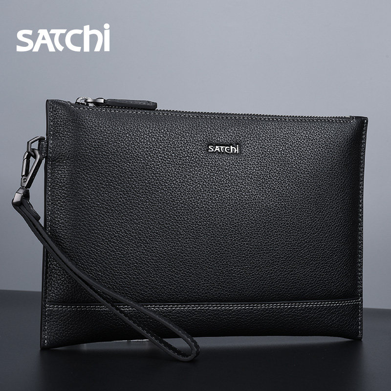 沙驰男士男真皮手抓包头层手拿包 沙驰驰翔男士包袋