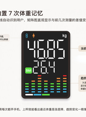 香山智能体脂秤家用电子秤高精度