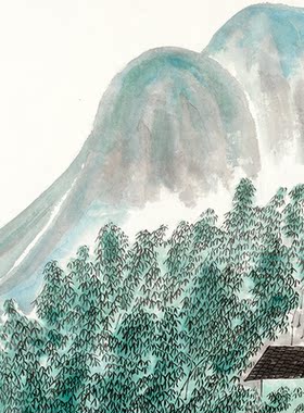 黄歌阳 新中式水墨意境山水山脉远山雾山背景墙壁客厅玄关挂画