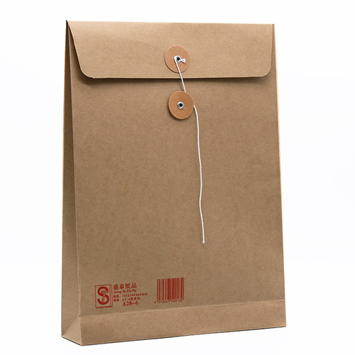 盛泰档案袋 A28-6牛皮档案袋资料加厚6cm文件袋 A4牛皮纸档案袋子 - 图2