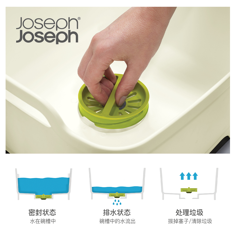 Joseph Joseph多功能洗菜刷碗槽移动储物架沥水篮厨房置物架85056,淘宝优惠券,粉丝福利购,淘宝优惠卷