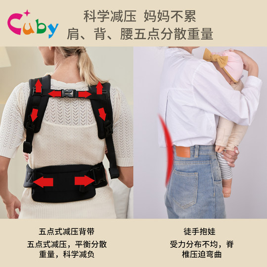 CUBY baby sling is a simple baby carrier when going out