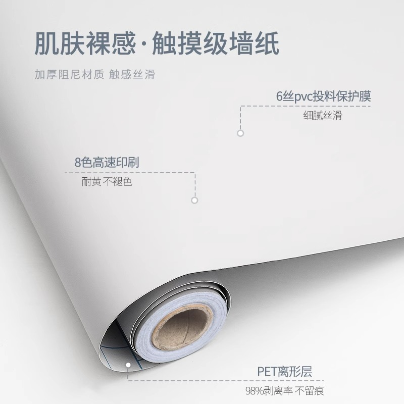 加厚肤感橱柜门贴纸家具厨房翻新贴膜衣柜子壁纸桌面自粘防水墙纸 - 图0