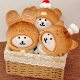 Toasted bread series 10cm cotton doll head cover self-deprecating bear labubu doll clothes plush doll doll accessories