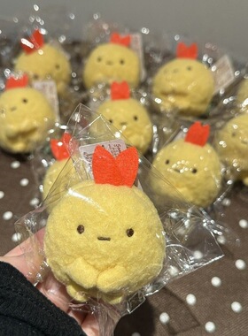 实拍角落生物红尾炸虾基础款手玉可爱毛绒迷你玩偶公仔礼物