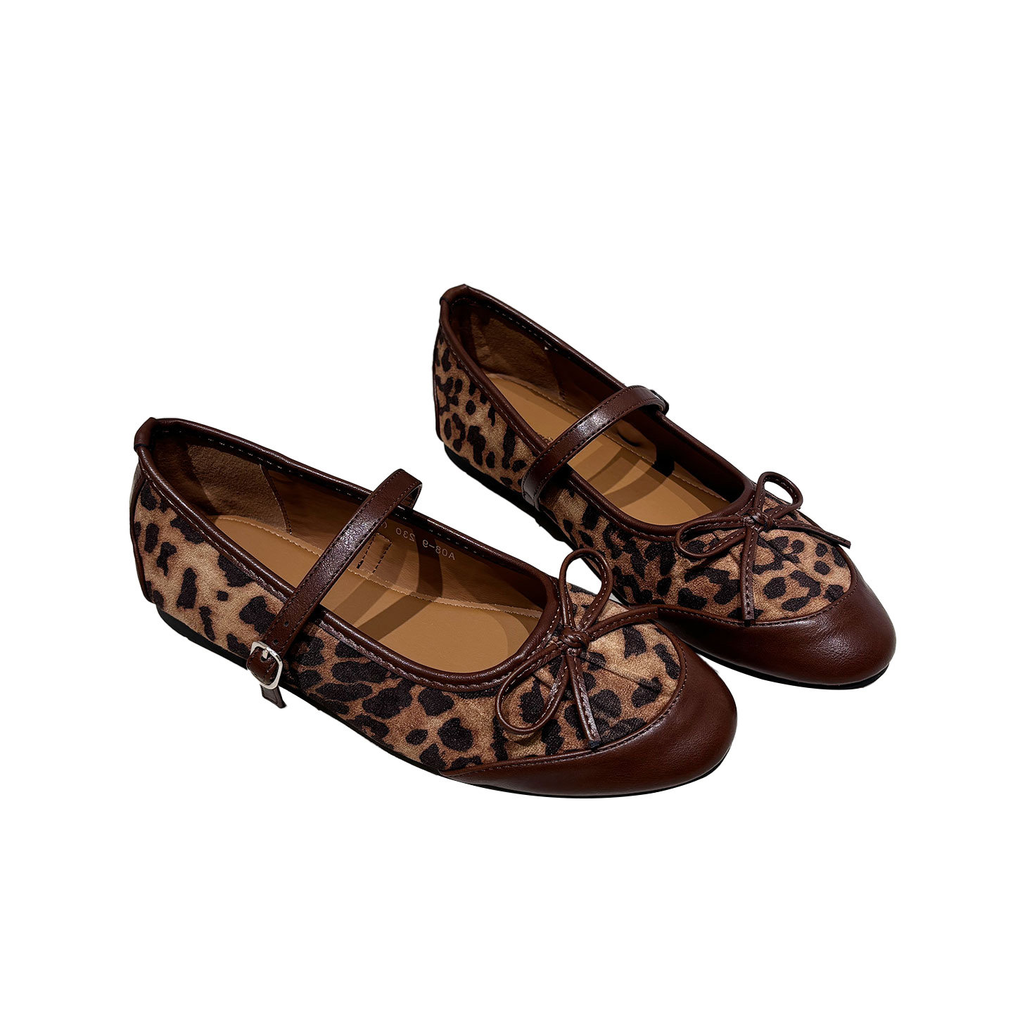 法式豹纹蝴蝶结一字带玛丽珍单鞋2025新款平底舒适软底浅口豆豆鞋,淘宝优惠券,粉丝福利购,淘宝优惠卷