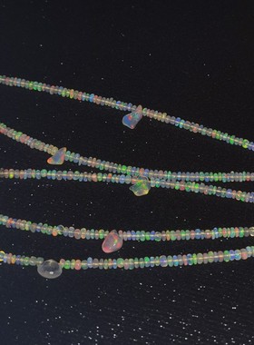 非洲欧泊五色石宝石手链镀金