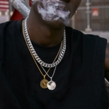 Подвеска из нержавеющей стали, ожерелье подходит для мужчин и женщин в стиле хип-хоп, официальный продукт