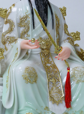 胡天龙胡天霸胡天刚神像堂口大教主胡氏三兄弟家用供奉汉白玉摆件