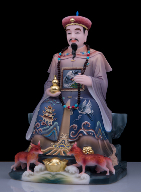 工艺品家用供奉三汉白玉太奶常蟒