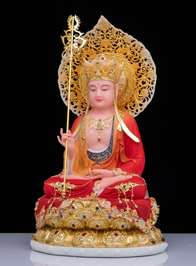 中式娑婆三圣佛像供奉摆件