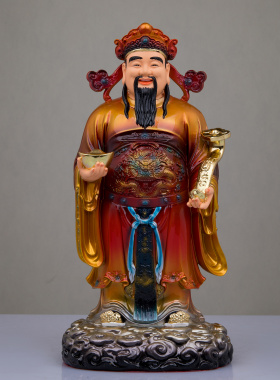 树脂招财进宝聚宝五路财神摆件
