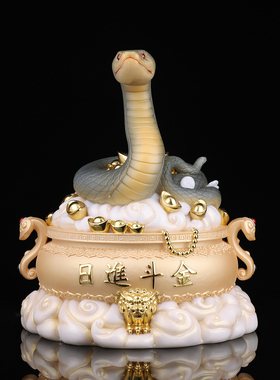 汉白玉胡黄常蟒四大家族摆件