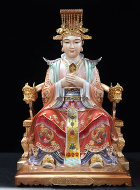 铜桌面玉皇大帝王母娘娘摆件