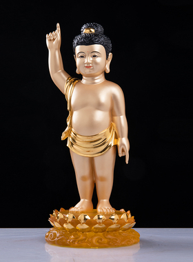 太子佛琉璃贴金防水浴佛节供奉