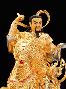 黄铜中式雷神普化天尊神像