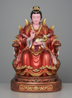 典藏九尾狐神像摆件树脂坐款九姑娘九公子佛像狐家太爷夫人中式