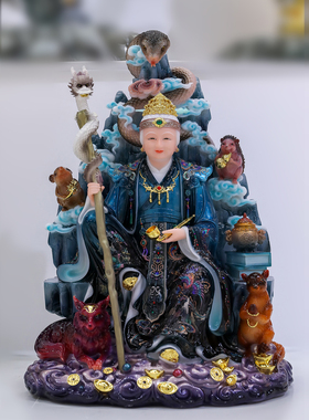 黑妈妈神像带五大真身摆件