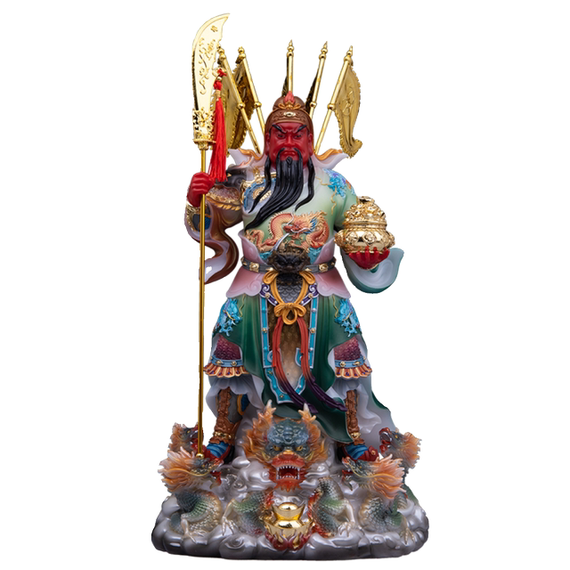 Eco-friendly resin home store Wu Wealth God Guan Gong statue