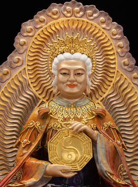 无生老母铜像摆件纯铜