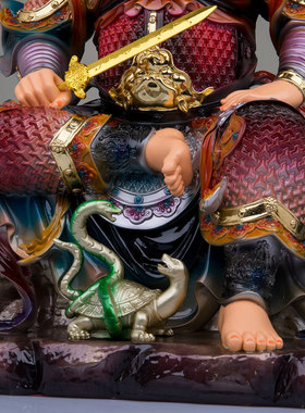 树脂保平安家用玄天上帝摆件