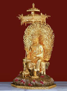 全铜家用地藏王菩萨摆件