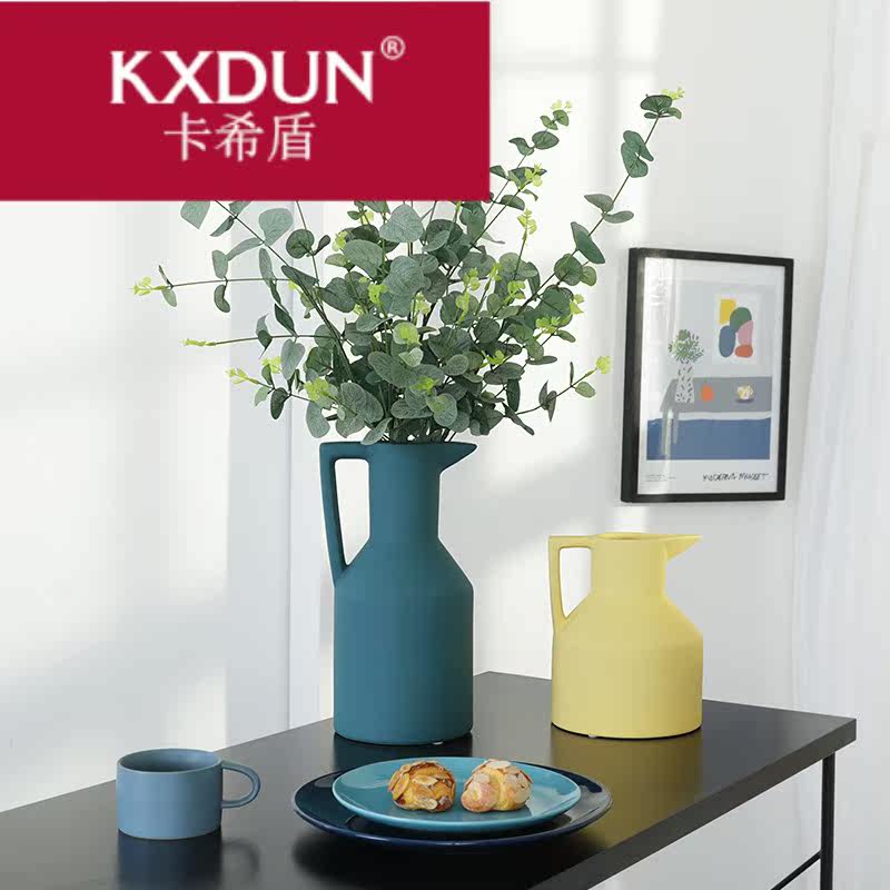 kxdun /卡希盾设计款北欧陶瓷花瓶 卡希盾摆件