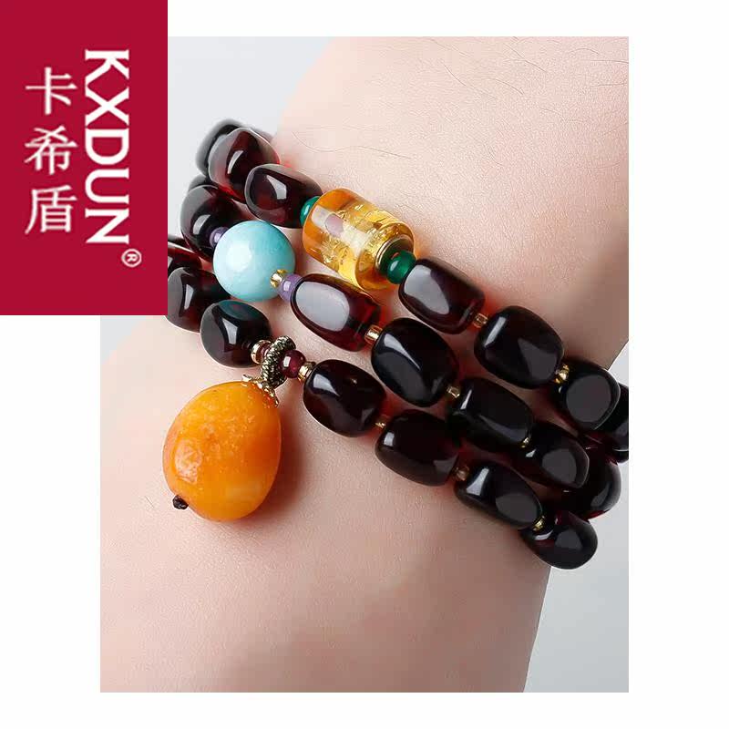 kxdun血珀随型多圈男女款天然手串 卡希盾手链