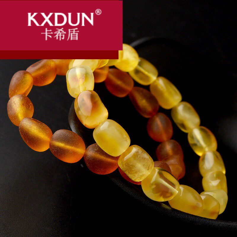 kxdun /卡希盾鸡油黄老蜜桶珠手链 卡希盾手链