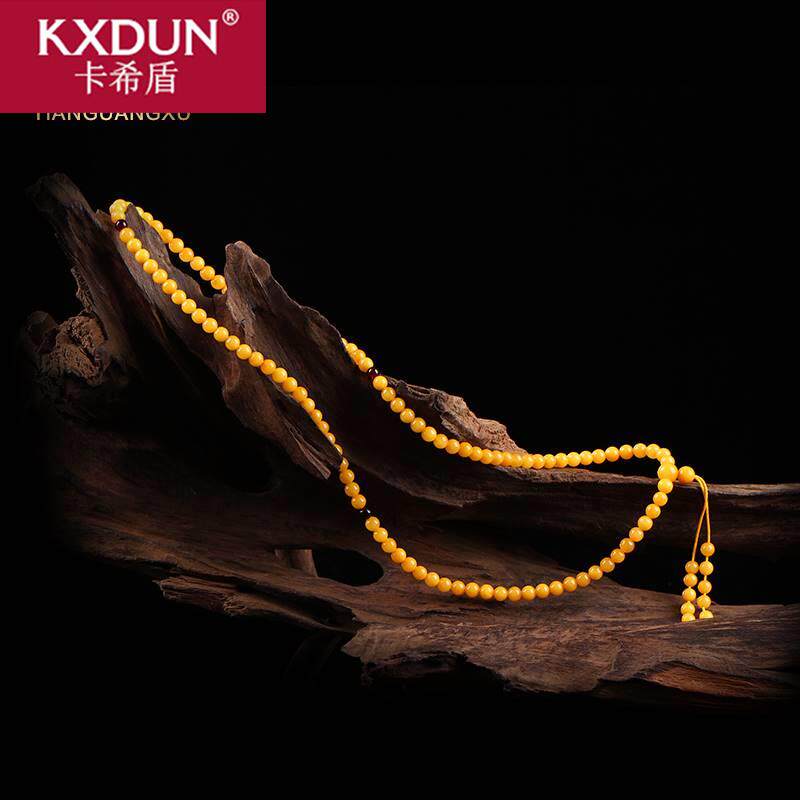 卡希盾高精老蜜蜡手串108颗多层 卡希盾手链