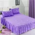 Đồ nội thất dùng một lần màu trắng Kích thước châu Âu gấp bé trai trải giường kiểu váy chống trượt trẻ em độc thân - Váy Petti ga giường viền ren Váy Petti