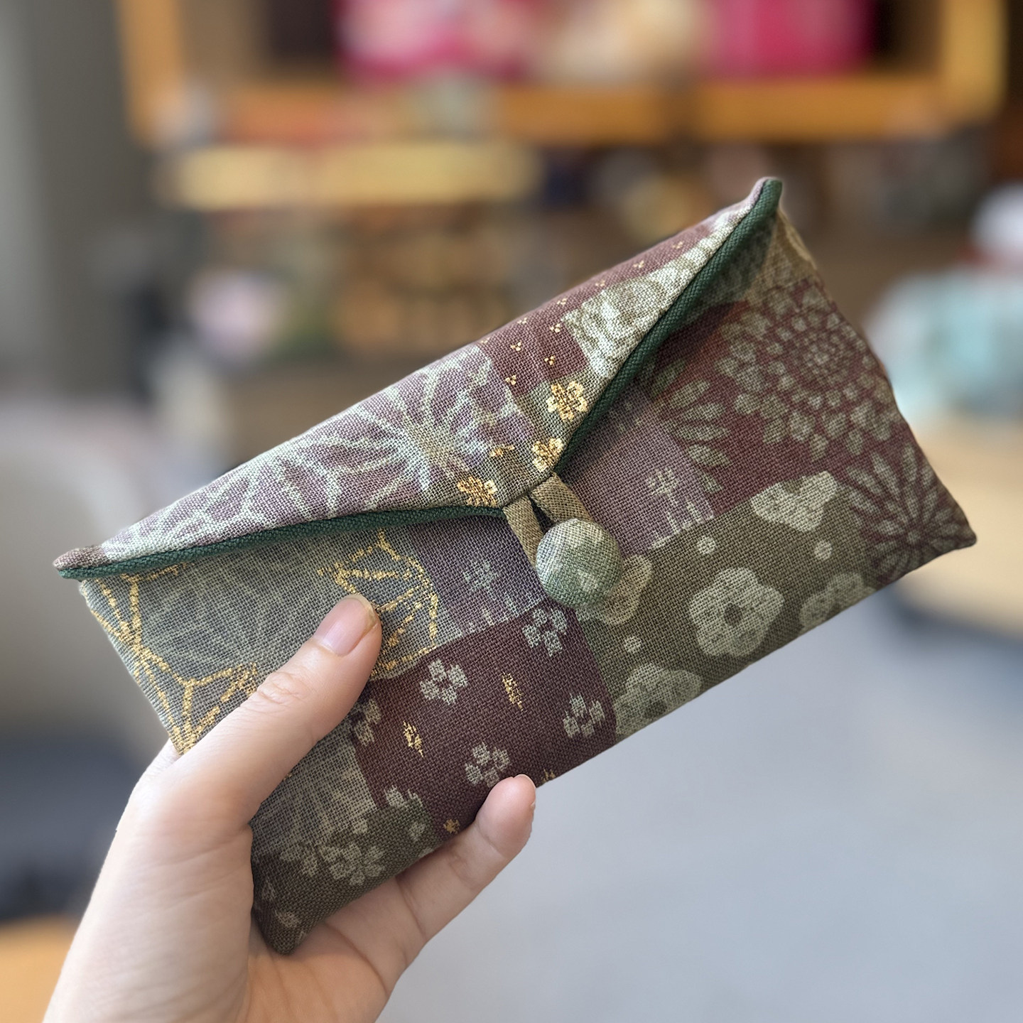 枫外设计 流金漆花影 钱包手机包手拿包 进口纯棉 环保印染材质,淘宝优惠券,粉丝福利购,淘宝优惠卷