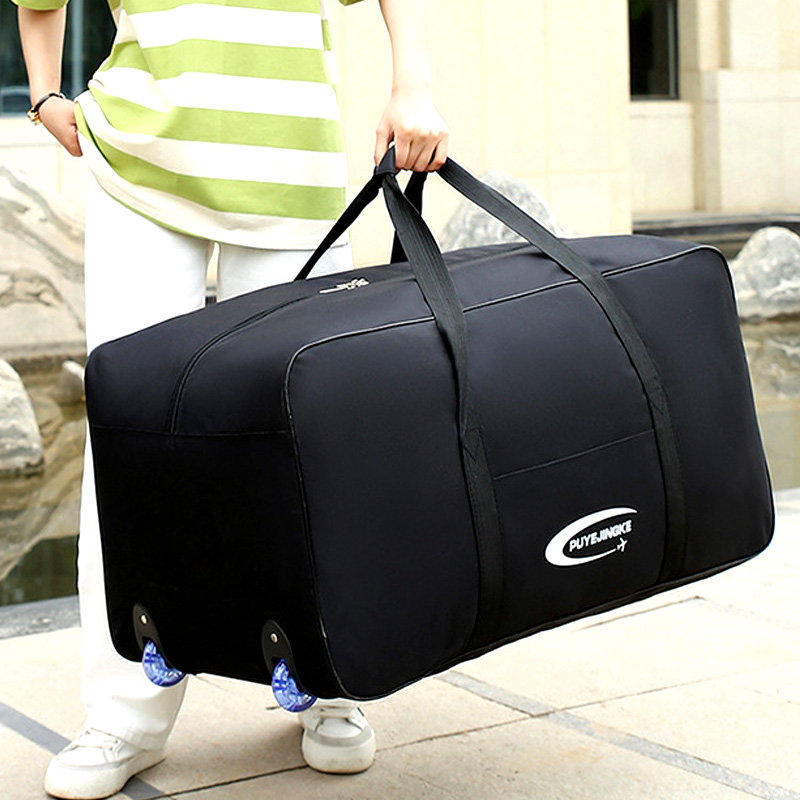 超大容量行李包搬家打包袋带轮子被褥学生装被子行李包托运行李袋 - 图0