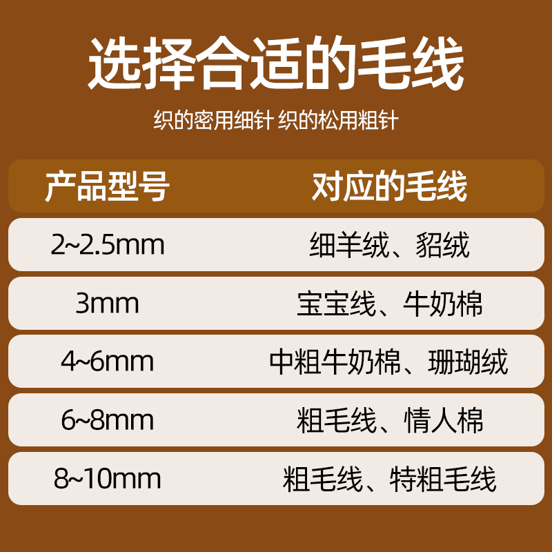 毛衣针短针竹针棒针袖口针手工diy编织帽子全套粗针毛线签毛线针 - 图2