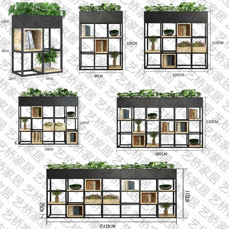 餐厅隔断围栏花架装饰扶手酒吧饭店咖啡厅铁艺屏风工业风半截矮墙 - 图2