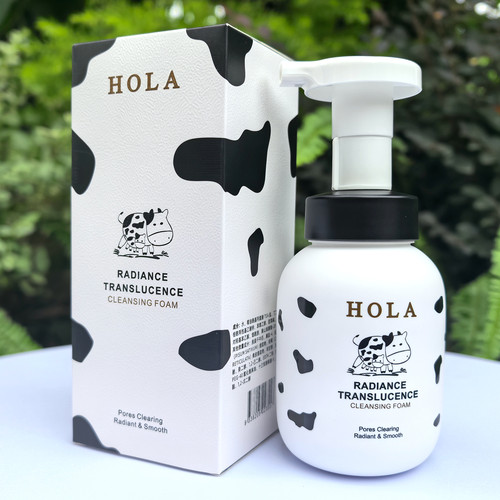Hola赫拉牛奶焕白洁面慕斯温和清洁毛孔卸妆控油泡沫氨基酸洗面奶 - 图0