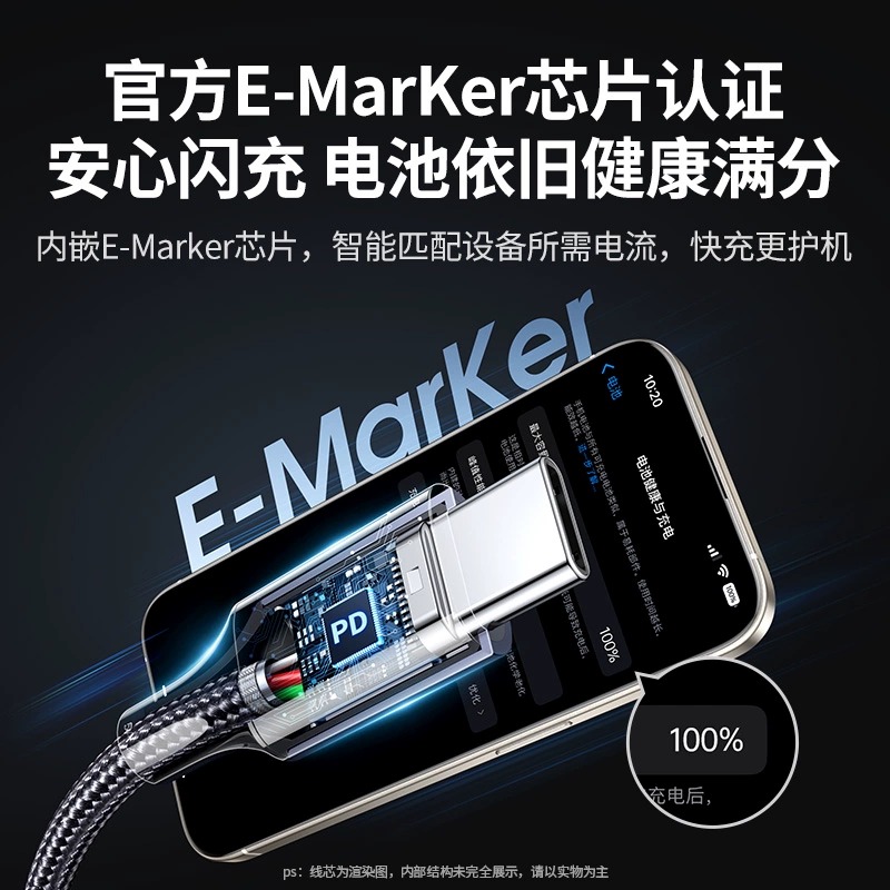 绿联适用苹果15车载充电线carplay数据线双typec适用iPhone15promax华为小米安卓平板弹簧PD快充线车充电器线