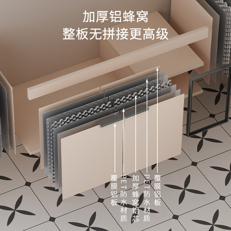 蜂窝铝浴室柜组合陶瓷一体盆卫生间洗手洗脸盆柜洗漱洗手台奶油风,淘宝优惠券,粉丝福利购,淘宝优惠卷