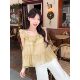ເສື້ອເຊີດແຂນບໍ່ມີຄໍ chiffon ຄໍສາຍດຽວສໍາລັບແມ່ຍິງລະດູຮ້ອນ ເສື້ອຢືດສັ້ນບາງໆ