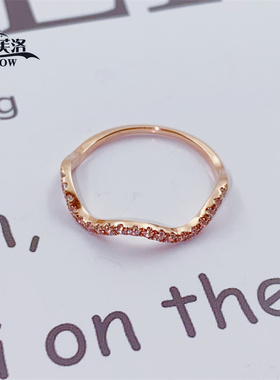 欧弗莱正品俄罗斯紫金585紫金闪闪戒指时尚爆款清库存促销送礼