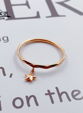 欧弗莱正品俄罗斯紫金585紫金闪闪戒指时尚爆款清库存促销送礼